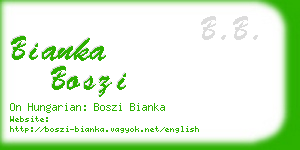 bianka boszi business card